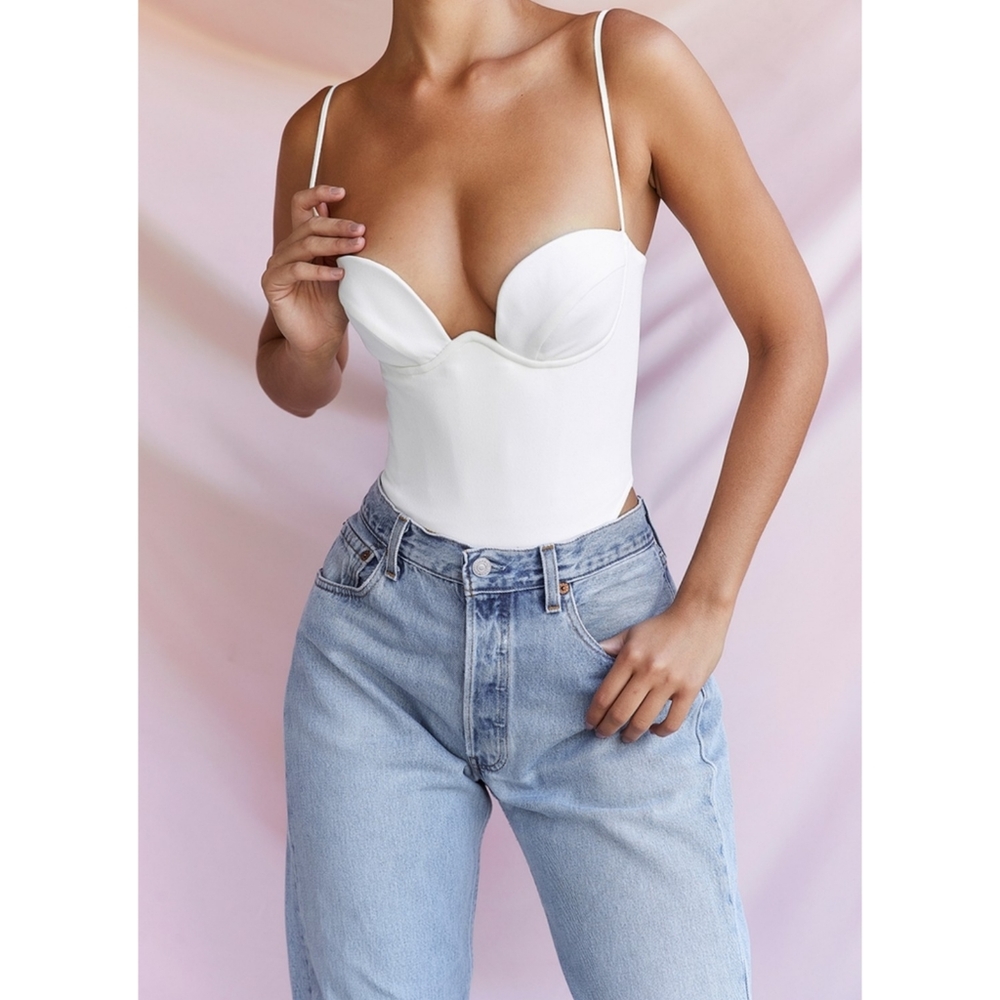 House of CB | Avery Ivory Underwired Bodysuit NEW Size Large